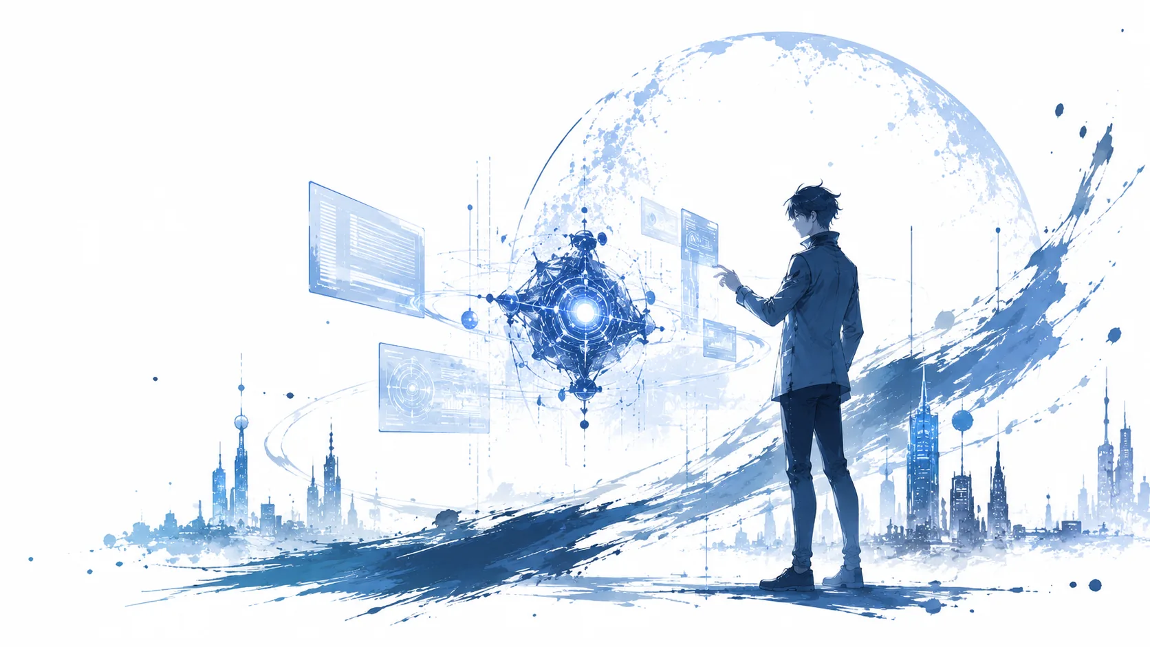 Semibot secretary illustration